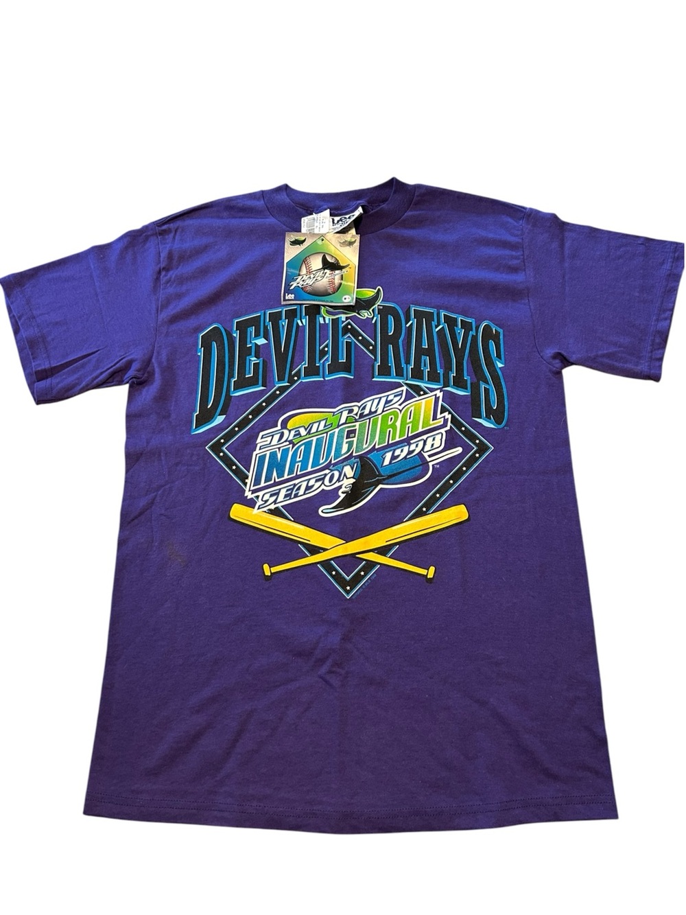 1998 Tampa Bay Devil Rays Inaugural Roster Shirt Size XL Lee Sports NWT